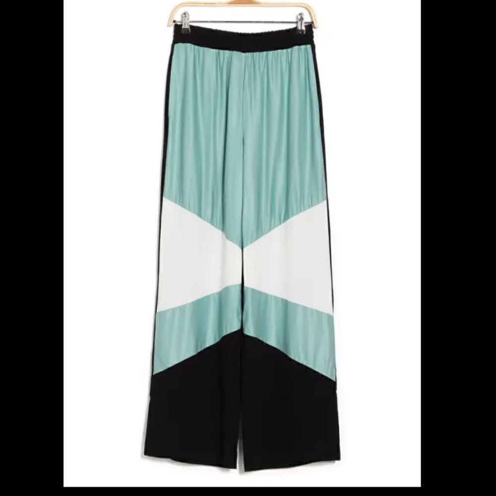 Maje Geometric Print Wide Leg Pants NWT